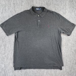 Polo Ralph Lauren Shirt Mens Tall 2XLT Black Faded Short Sleeve Logo Casual Golf